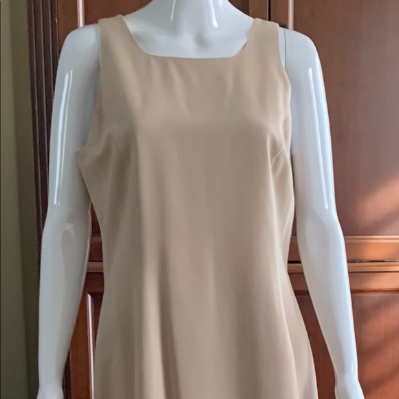 Beymen Natural tan color 48% wool blend sleeveless dress at knee Eu 42 US 10 - Picture 4 of 15
